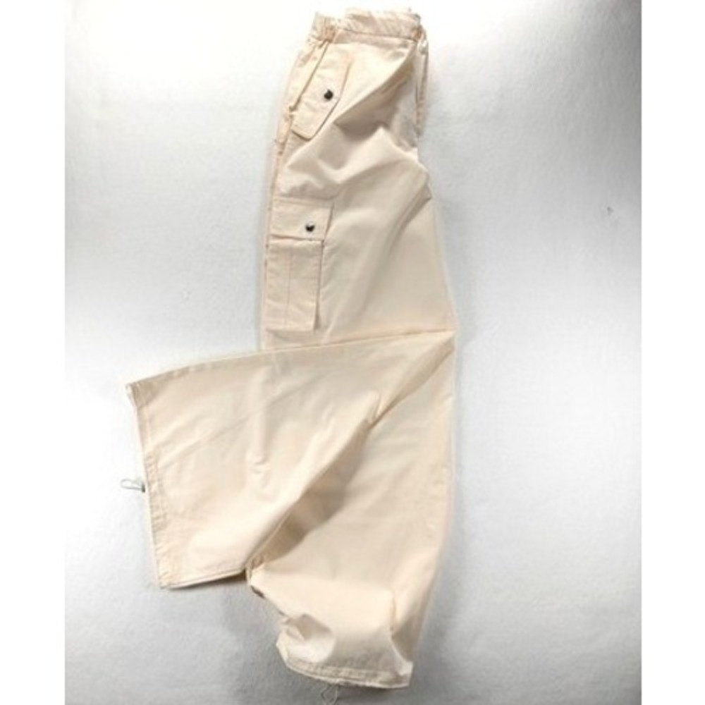 NEW The Drop x lifeoftanyamarie Off White Cargo Pants Wide Leg Drawstring S
